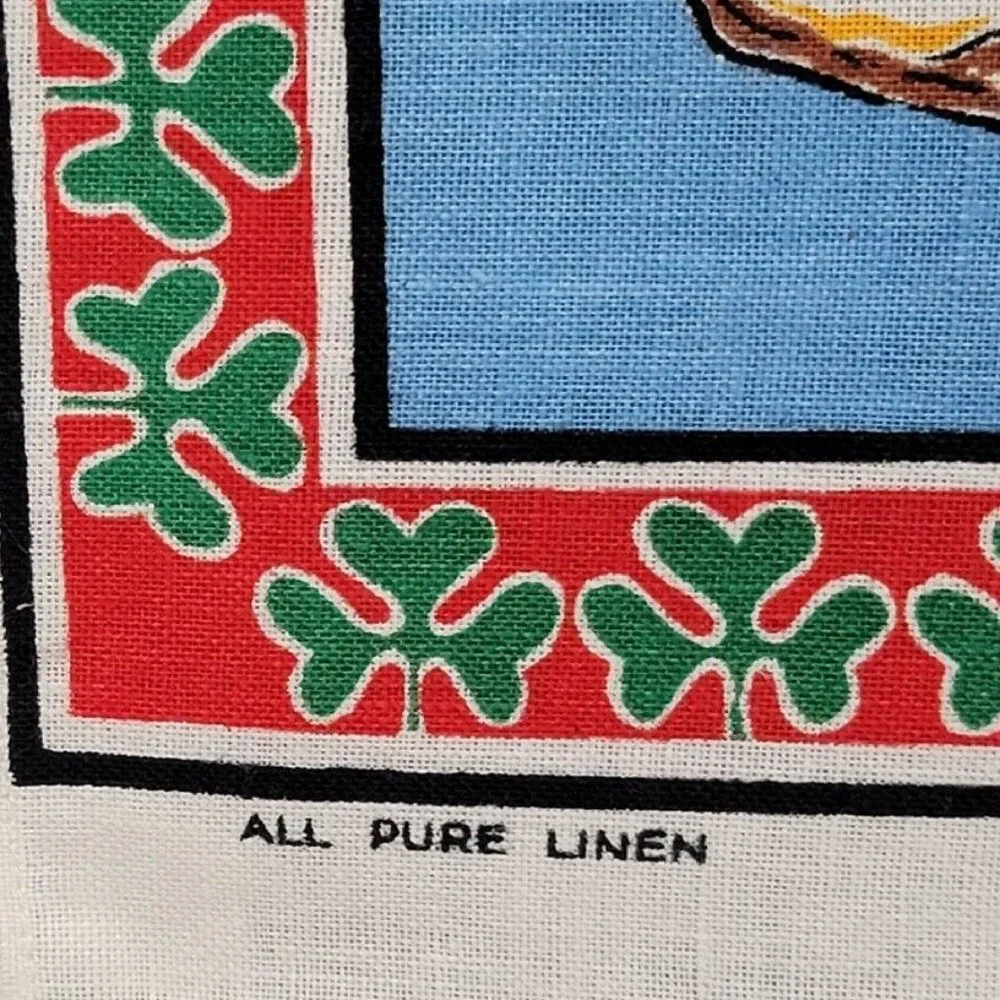 VTG Nelson Irish Linen Tea Towel ~Traditional Irish Bread Recipe 19
